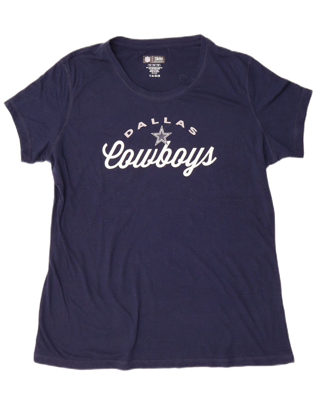 NFL Femmes Dallas Cowboys T-Shirt Graphique Top UK 18 XL Bleu Marine Polyester