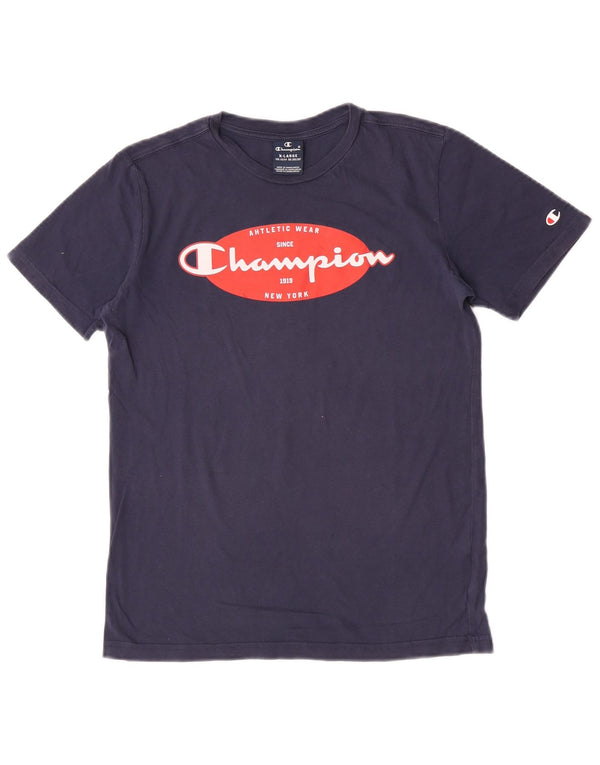 Champion T-Shirt Graphique Garçon 13-14 Ans XL Bleu Marine