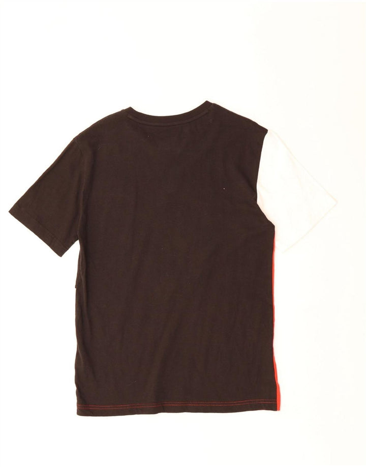 PUMA T-Shirt Femme UK 14 Grand Coton Colorblock Multicolore