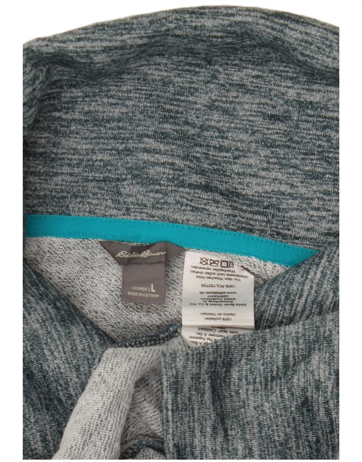 Eddie Bauer Veste de survêtement pour femme UK 16 Large Bleu Moucheté Polyester