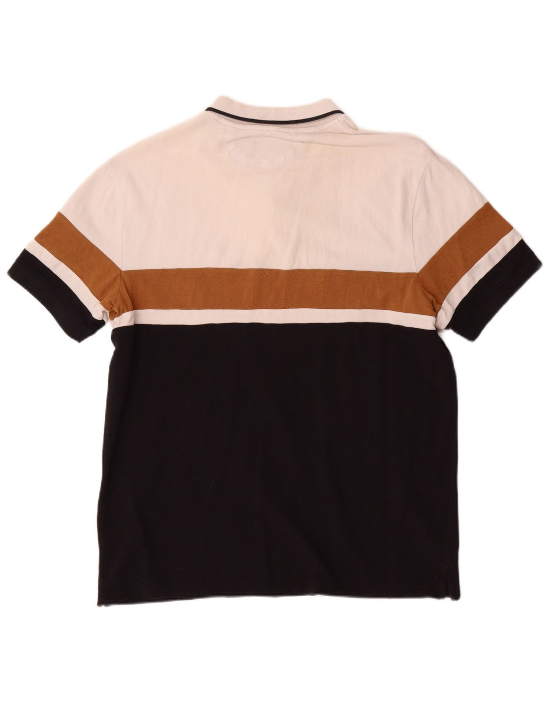 Zara Polo Homme XL Blanc Colorblock