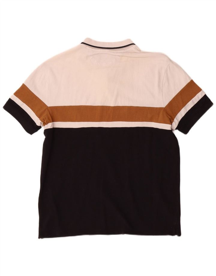 Zara Polo Homme XL Blanc Colorblock