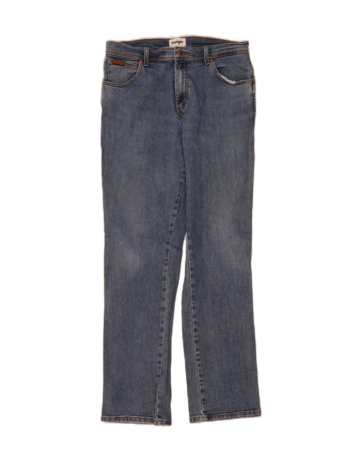 WRANGLER Mens Straight Jeans W34 L34 Blue Vintage Wrangler and Second-Hand Wrangler from Messina Hembry 