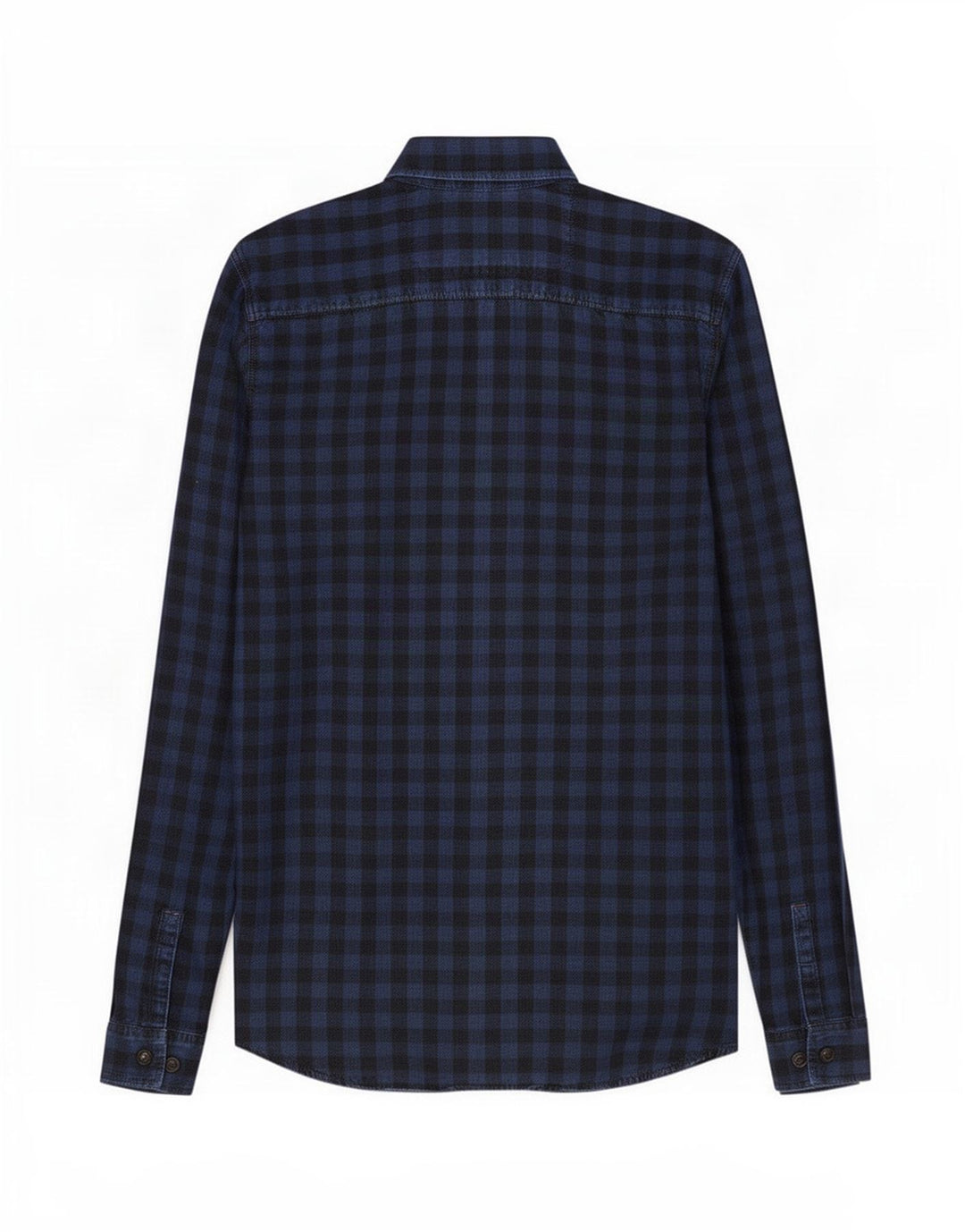 Jack & Jones Chemise Workwear Homme Petit Coton Vichy Bleu Marine