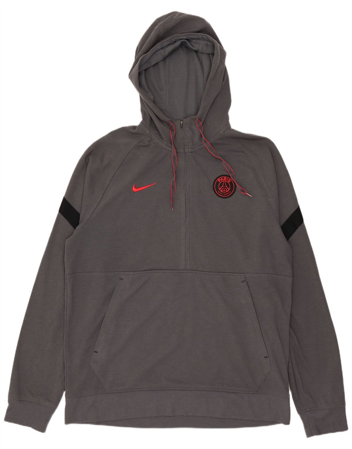 Nike Pull à capuche Paris Saint-Germain pour homme - Grand color block - Gris
