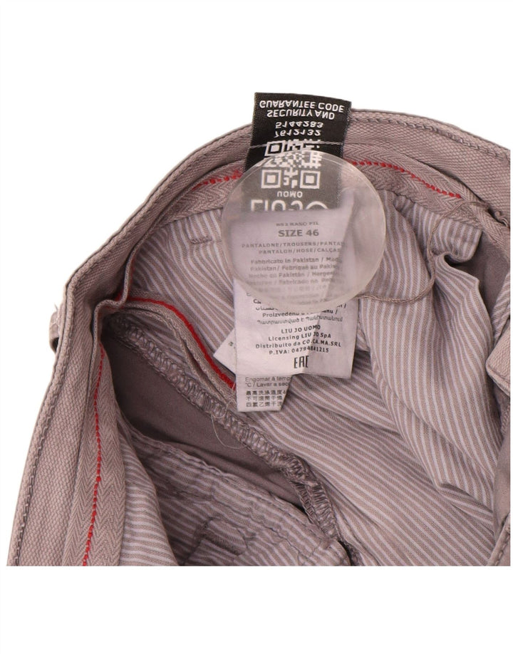 Liu Jo Pantalon Chino Slim Homme IT 46 Small W30 L32 Gris Coton