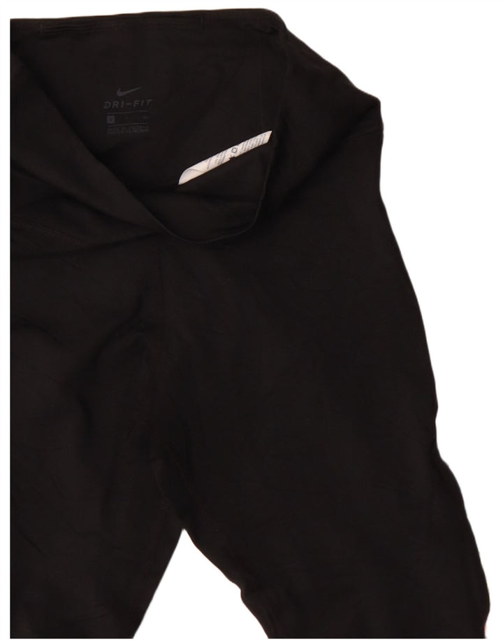 Nike Legging Dri Fit pour femme UK 8 Small Noir Géométrique Polyester