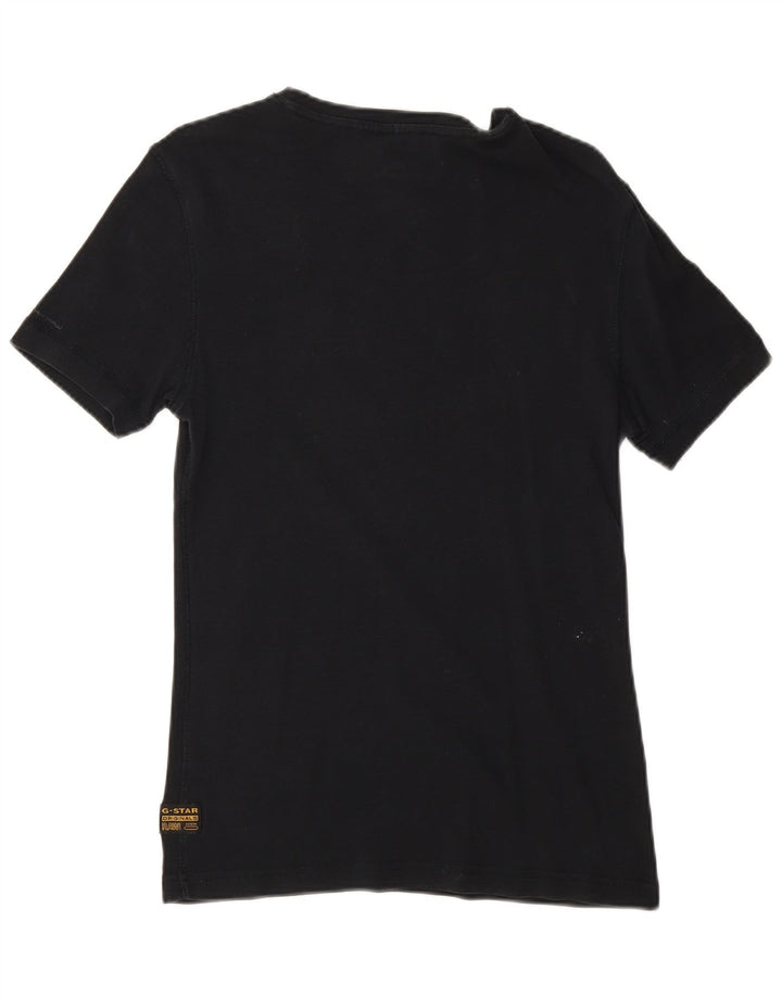 G-Star T-shirt graphique pour femme UK 12 Bleu marine moyen