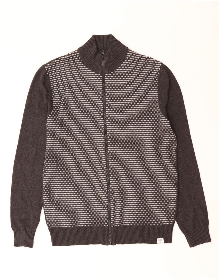 Jack & Jones Cardigan Homme Pull Large Gris Géométrique