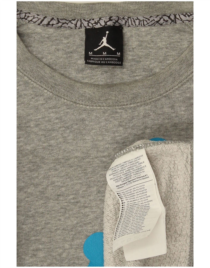Jordan Sweat-shirt graphique pour homme en coton gris moyen