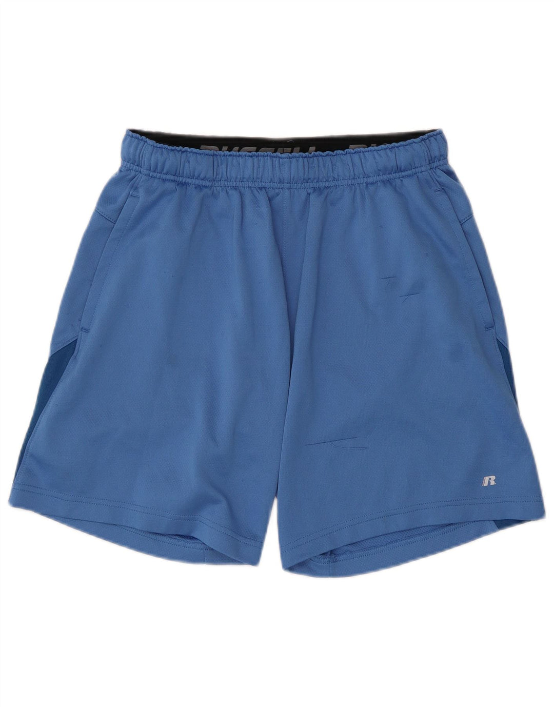 Russell Athletic Short de sport pour homme en polyester color block bleu moyen