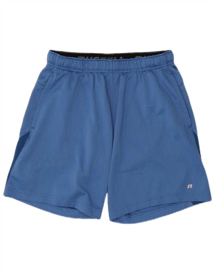 Russell Athletic Short de sport pour homme en polyester color block bleu moyen