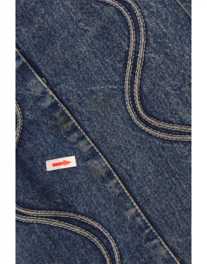 POP 84 Jupe en Jean Taille Haute Femme W30 Bleu Moyen