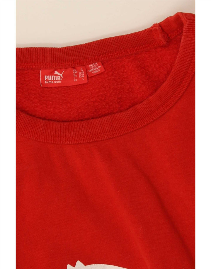 Puma Sweat-Shirt Graphique Homme Rouge Taille L