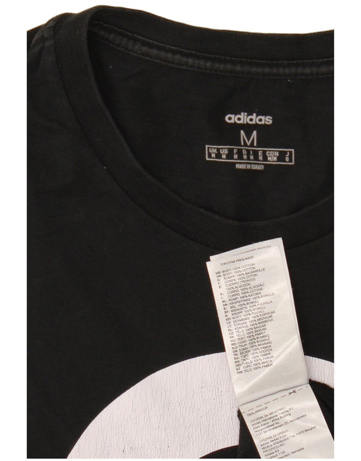 Adidas T-shirt graphique pour homme en coton noir moyen