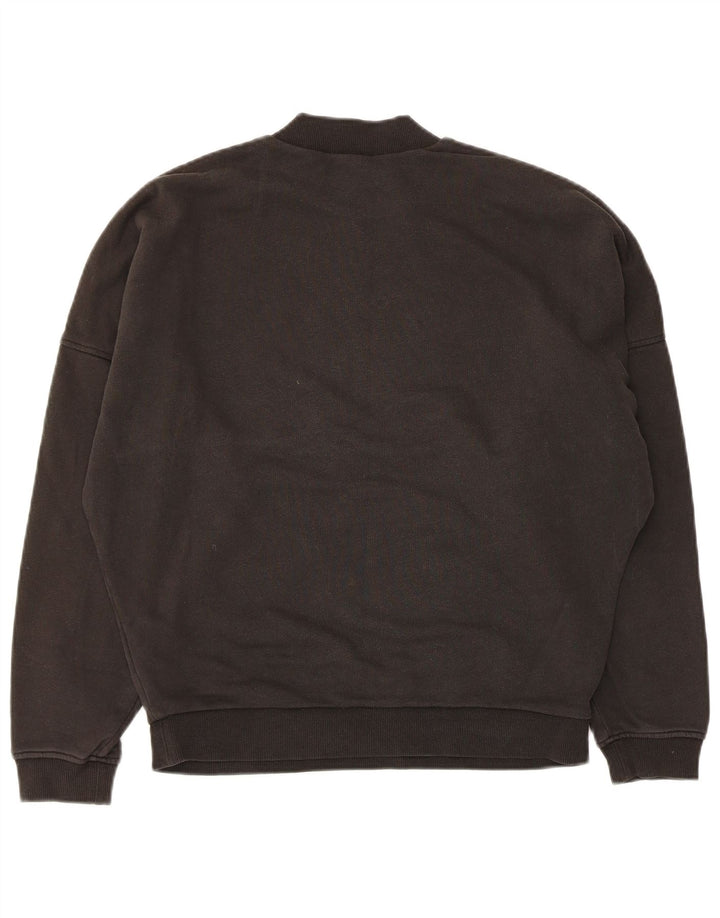 Calvin Klein Sweat-shirt surdimensionné pour femme UK 10 Petit coton noir