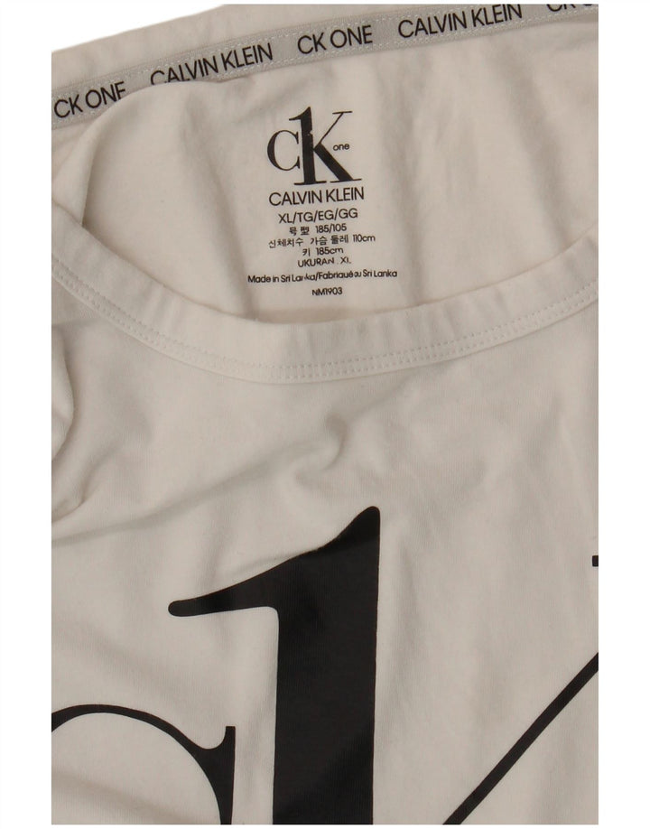 Calvin Klein T-shirt graphique pour homme XL Blanc