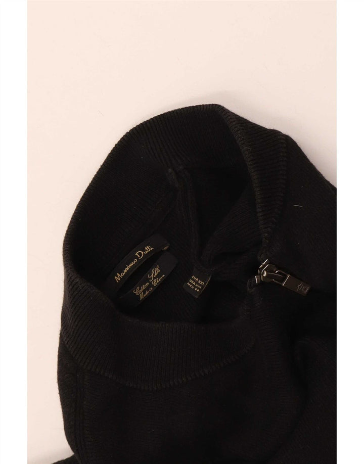 Massimo Dutti Cardigan pour homme en coton noir 2XL