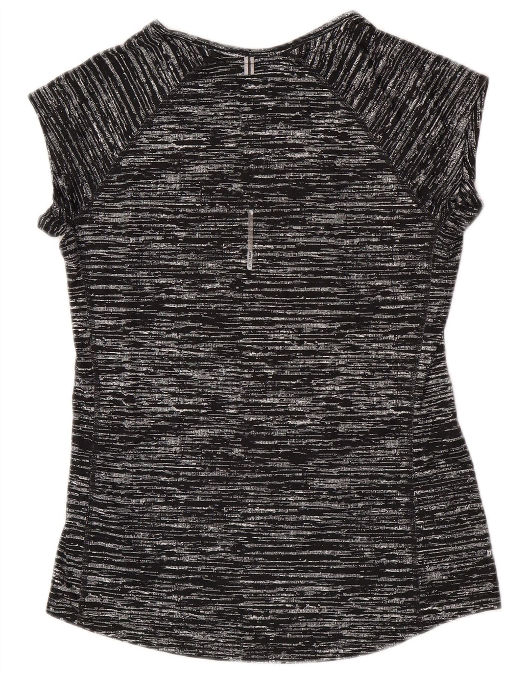 Nike T-shirt Dri Fit pour femme UK 12 Polyester moucheté noir moyen