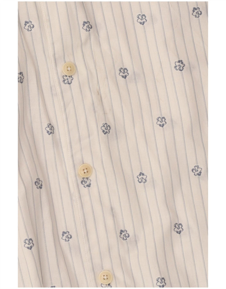 Ted Baker Chemise à manches courtes pour homme Taille 3 Coton rayé blanc moyen