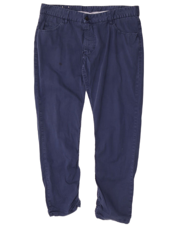 Zara Pantalon décontracté slim pour homme EU 46 XL W36 L27 Bleu Coton
