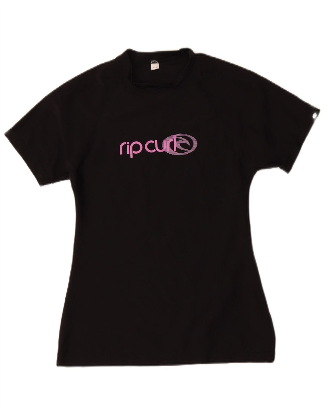 Rip Curl T-shirt graphique pour femme US 12 Large Noir Polyamide