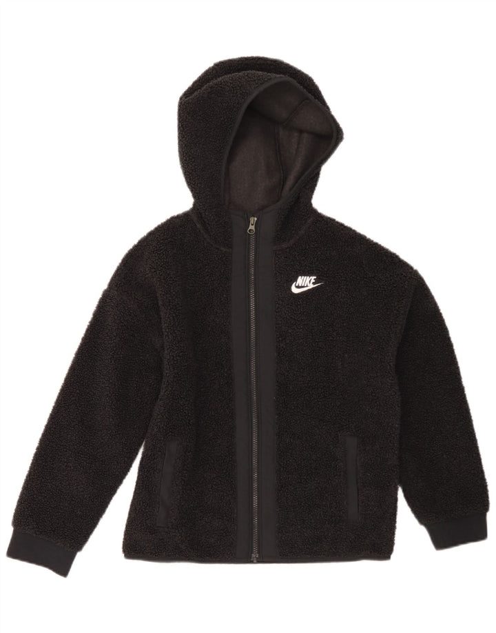 Veste polaire à capuche Nike garçon 10-11 ans noir moyen polyester
