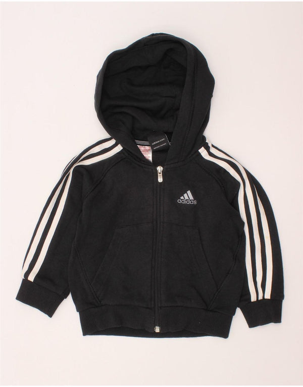 ADIDAS Pull à capuche zippé bébé garçon 18-24 mois coton noir