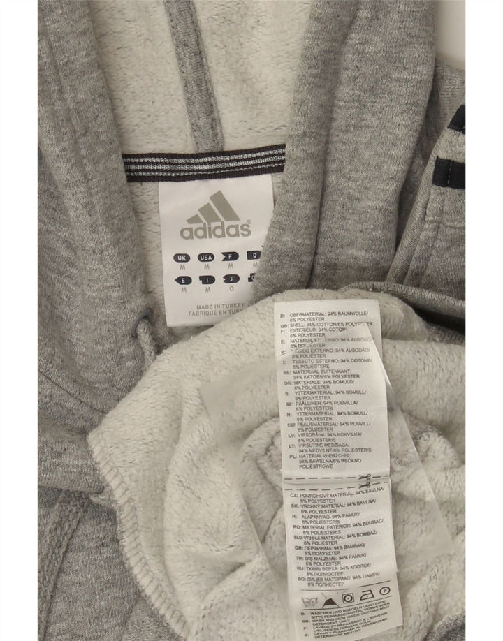 Adidas Pull à capuche en coton moucheté gris moyen pour homme