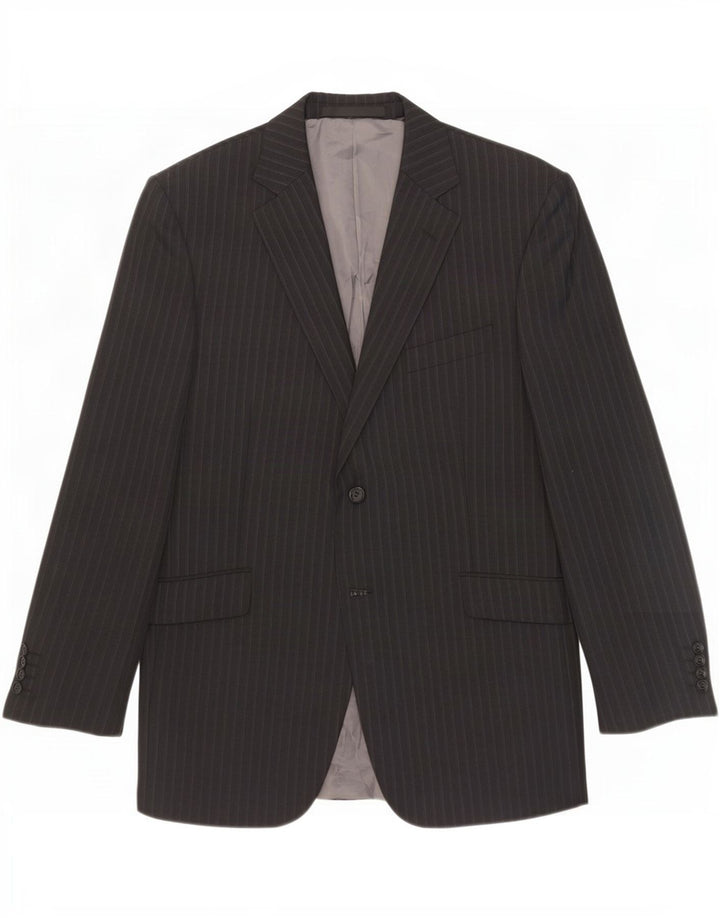 Marks & Spencer Veste blazer à 2 boutons pour homme UK 42 Grandes rayures grises