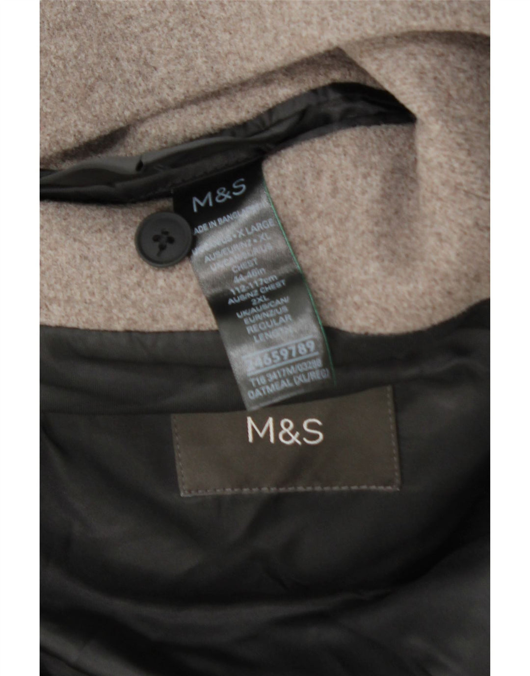 Marks & Spencer Manteau pour homme UK 42 XL Marron Polyester