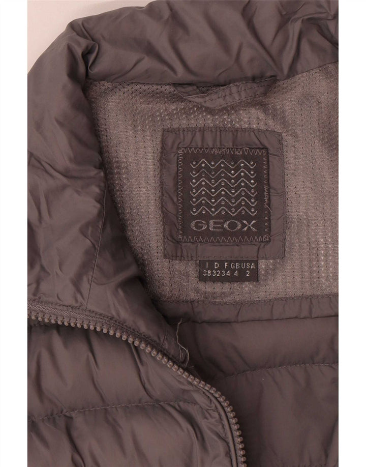 Geox Veste matelassée surdimensionnée pour femme UK 4 XS Gris Polyester