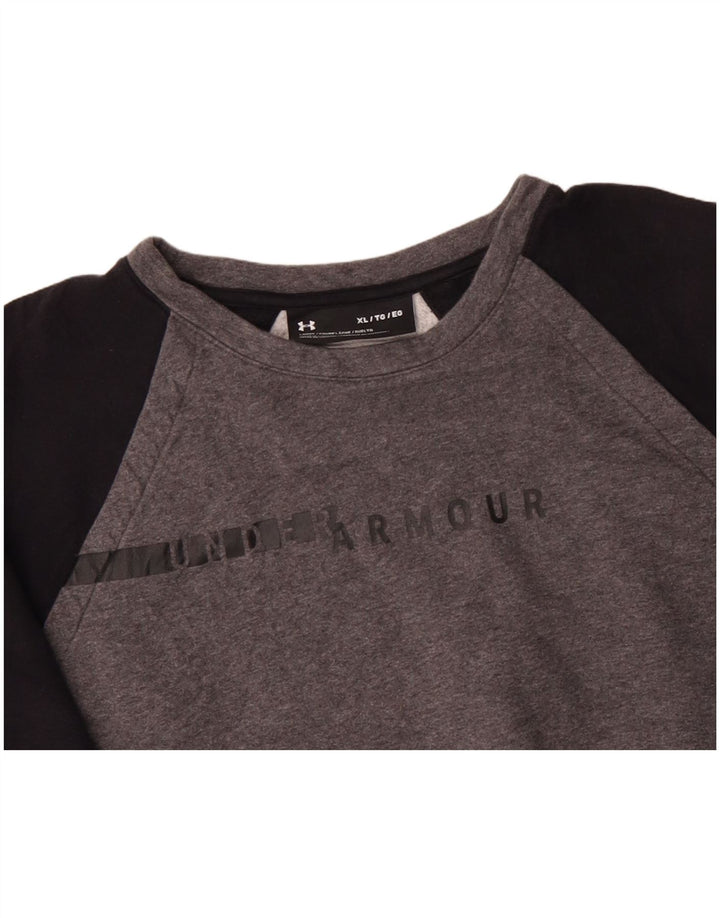 UNDER ARMOUR Sweat-shirt surdimensionné pour femme UK 18 XL Gris Colorblock