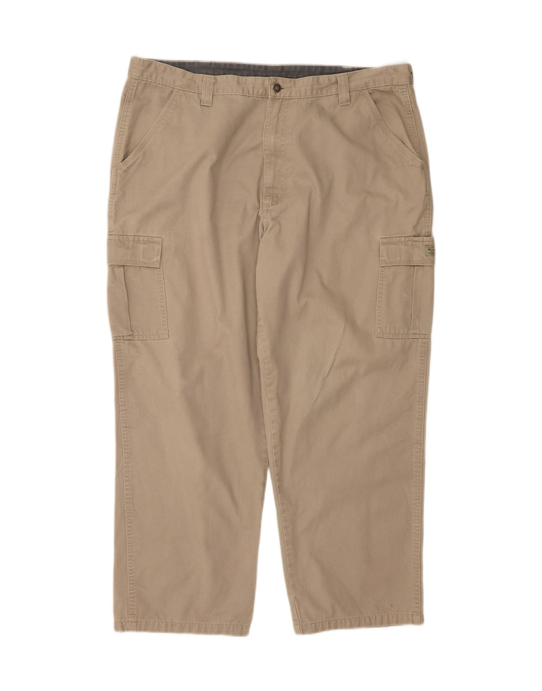 WRANGLER Mens Straight Cargo Trousers W42 L29 Grey Cotton Vintage Wrangler and Second-Hand Wrangler from Messina Hembry 