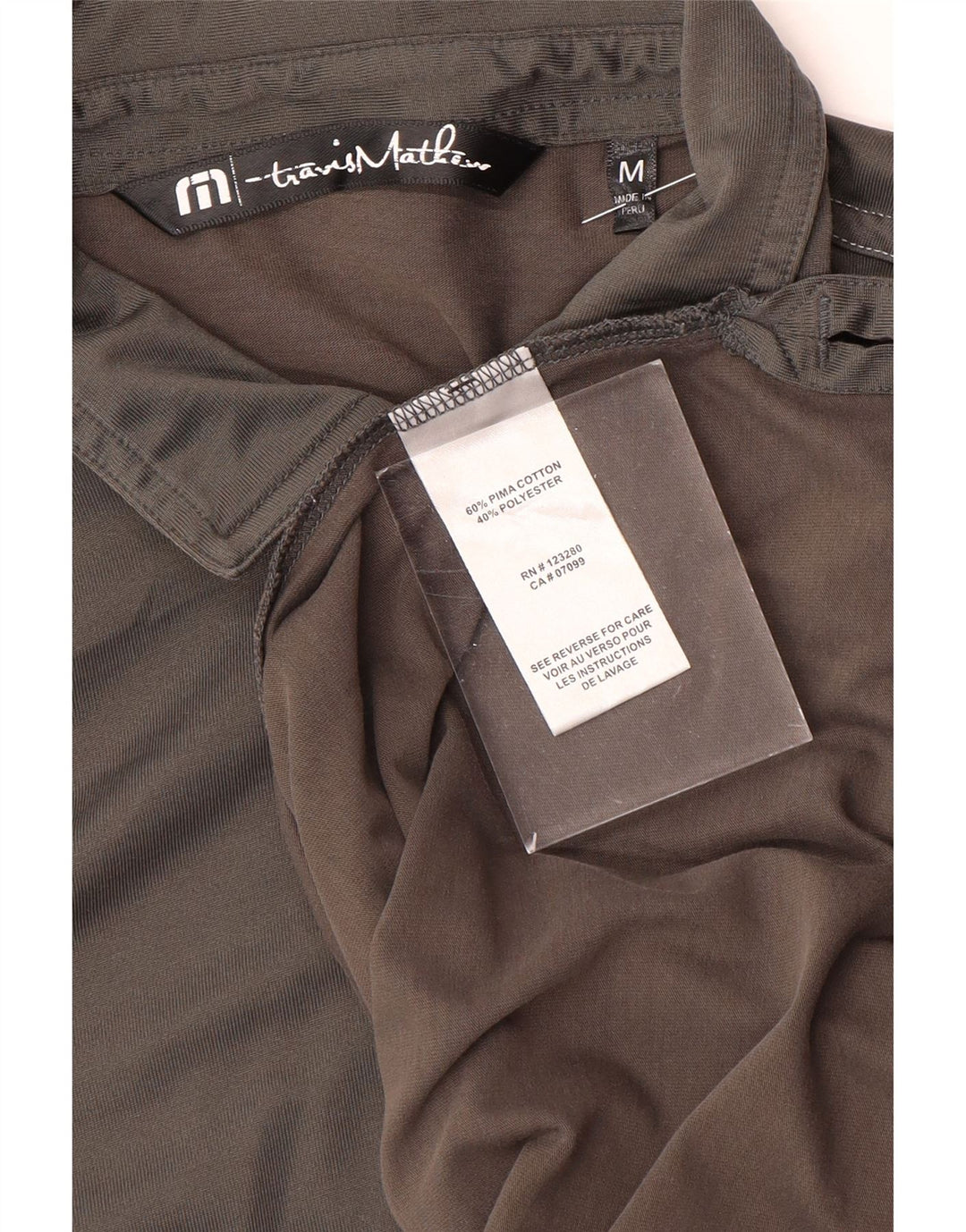 TRAVIS MATHEW Polo Homme Gris Moyen Coton