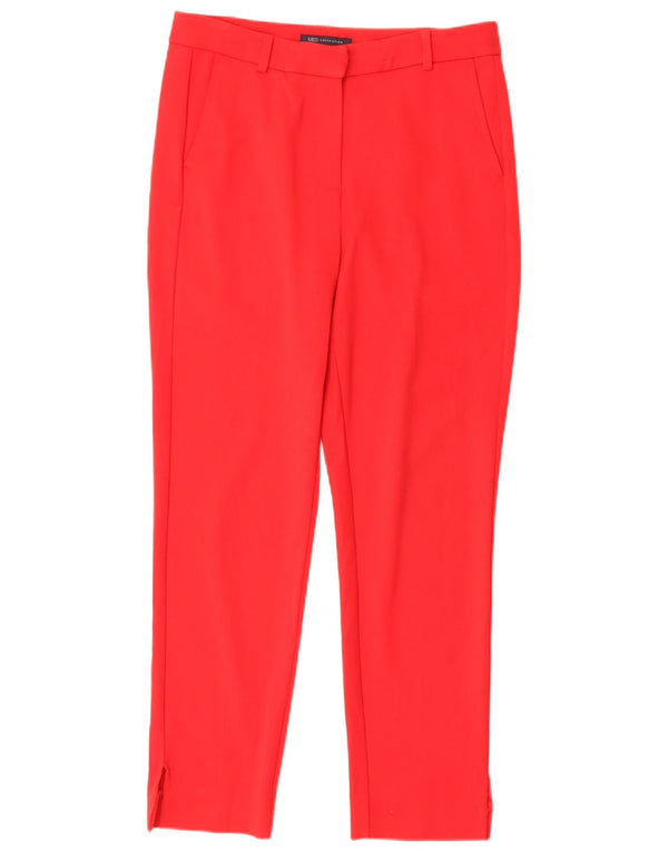 Marks & Spencer Pantalon de costume slim pour femme UK 10 Small W27 L27 Rouge Polyester