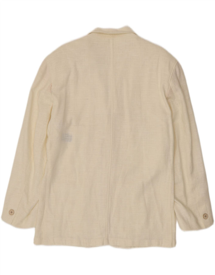 Picdor Veste blazer à 3 boutons pour homme EU 48 en coton blanc moyen