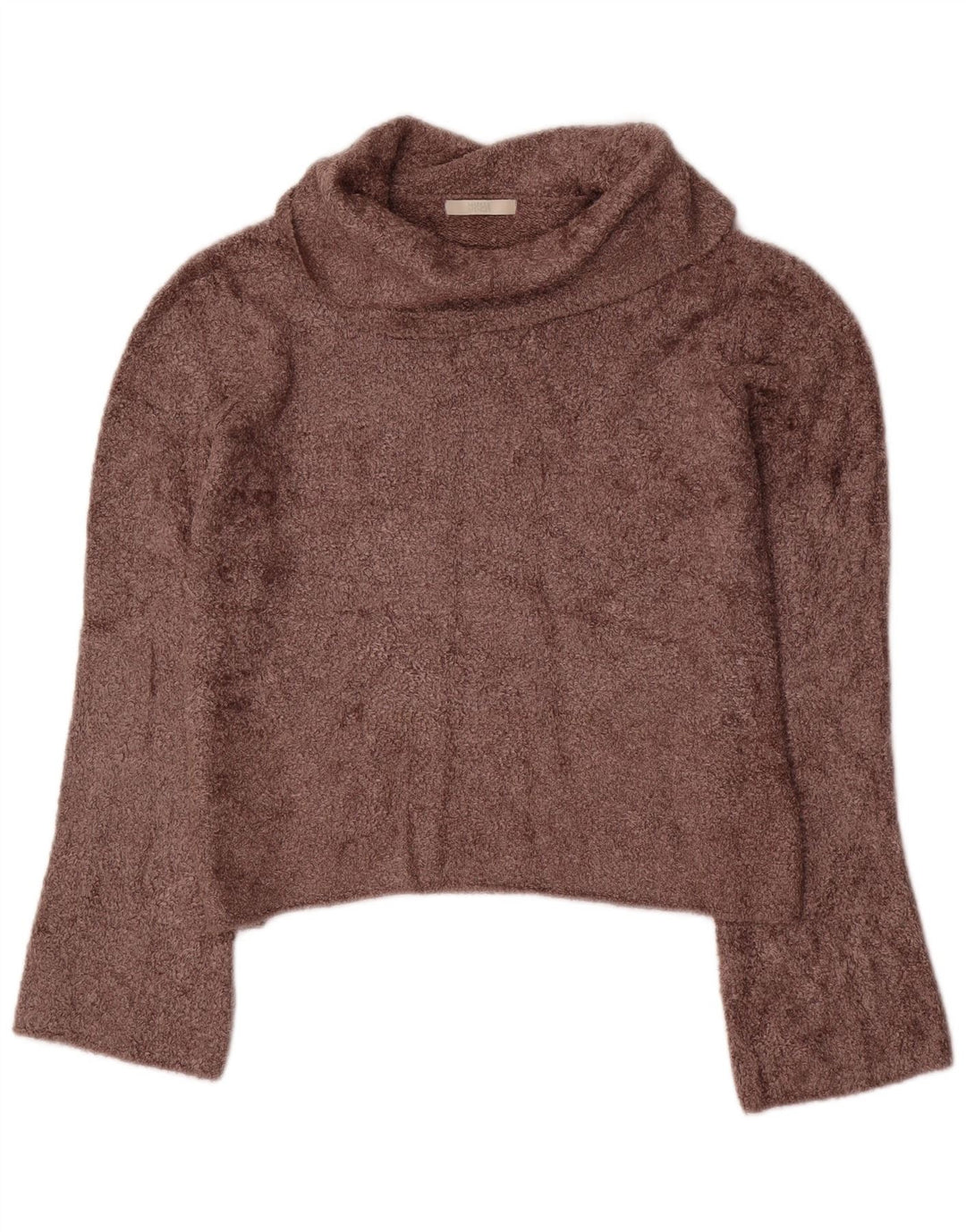 Marks & Spencer Pull col roulé pour femme UK 12 Viscose marron moyen