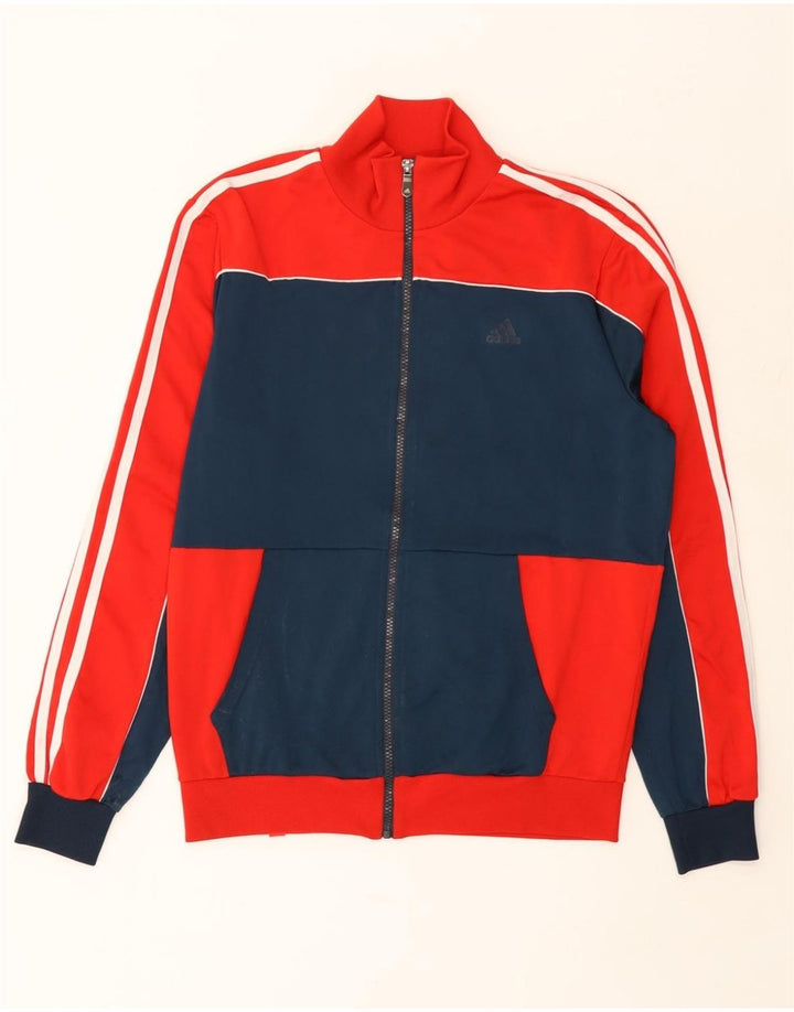 ADIDAS Veste de survêtement pour homme UK 38/40 Polyester color block rouge moyen