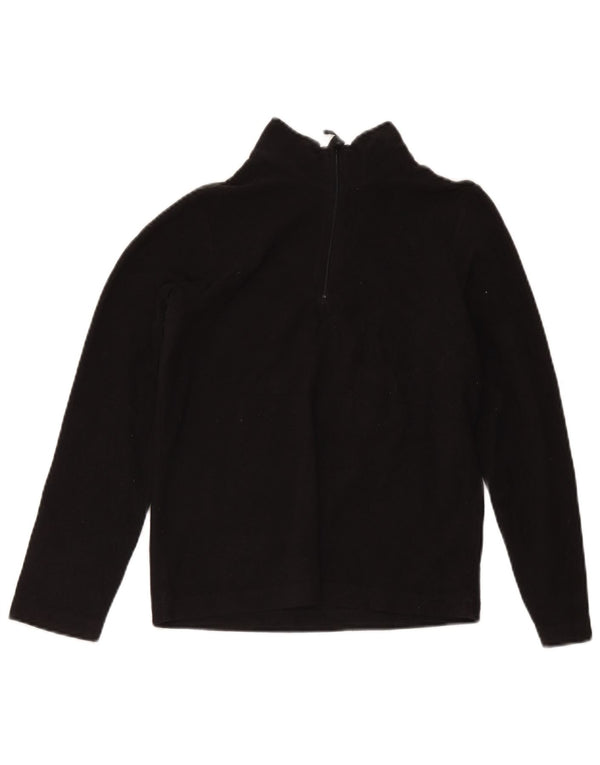 Mountain Warehouse Pull Polaire Col Zippé Garçon 11-12 ans Noir Polyester