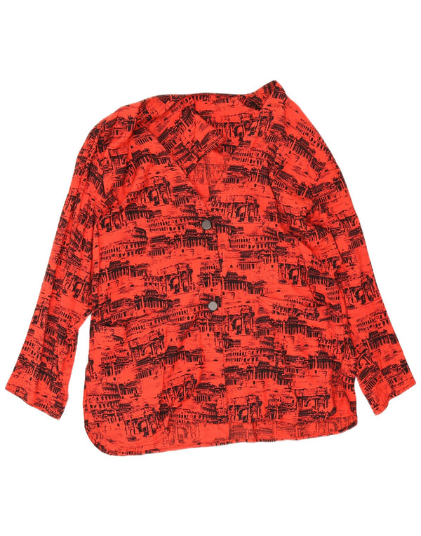 vintage Femme Graphique Surdimensionné 2 Pièces Ensemble IT 46 Grande Viscose Rouge