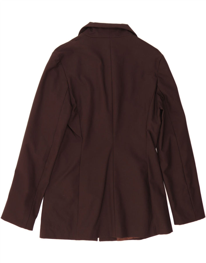PINKO Womens 3 Button Blazer Jacket UK 10 Small Brown Polyester Vintage Pinko and Second-Hand Pinko from Messina Hembry 