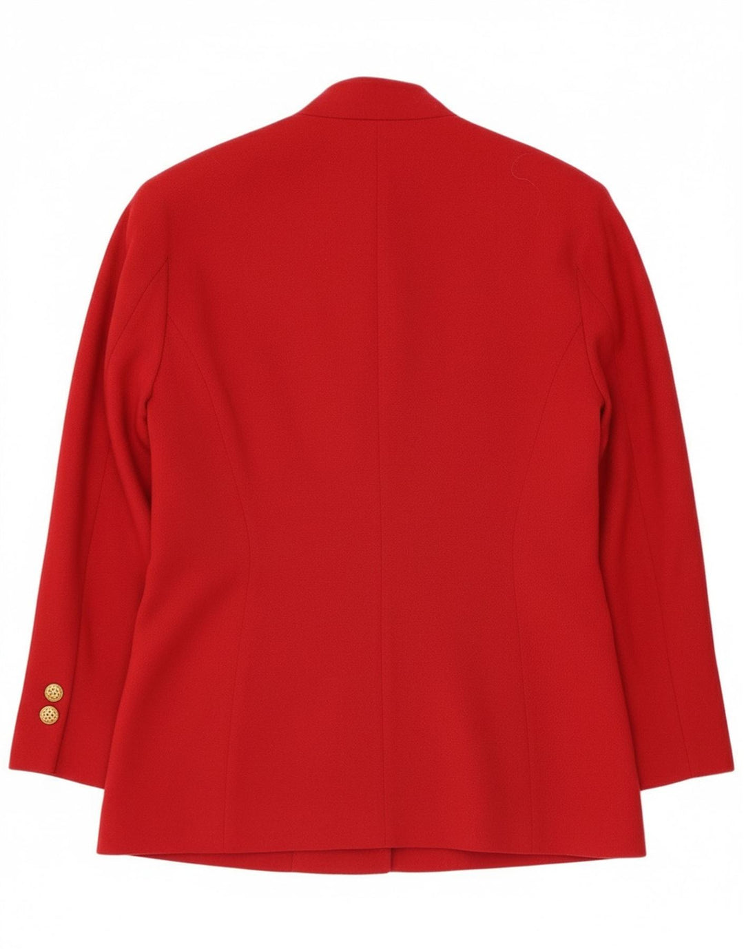 vintage Femme 2 Bouton Blazer Veste IT 44 Laine Vierge Rouge Moyen