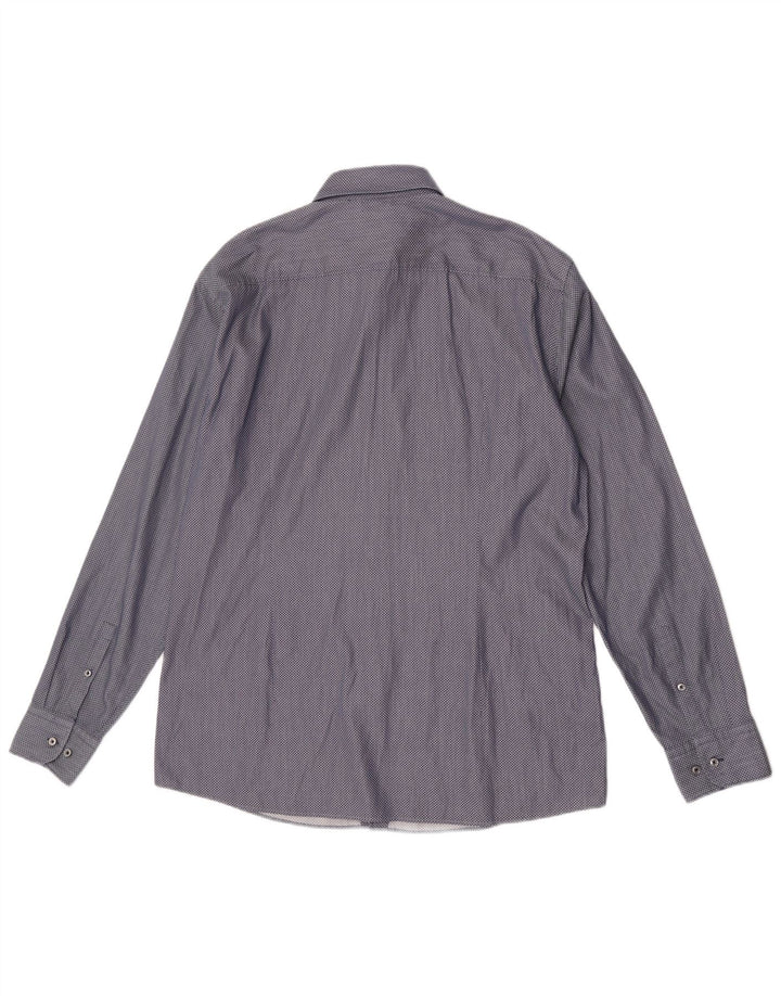 Hugo Boss Chemise slim fit pour homme Taille 17 43 XL Bleu à carreaux