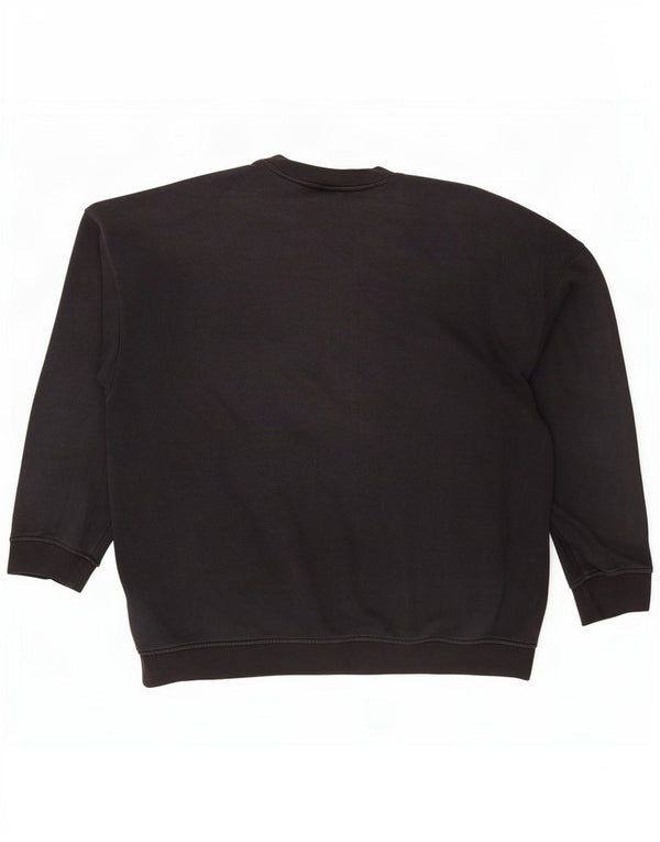 Adidas Sweat-shirt graphique pour homme en coton noir Taille L