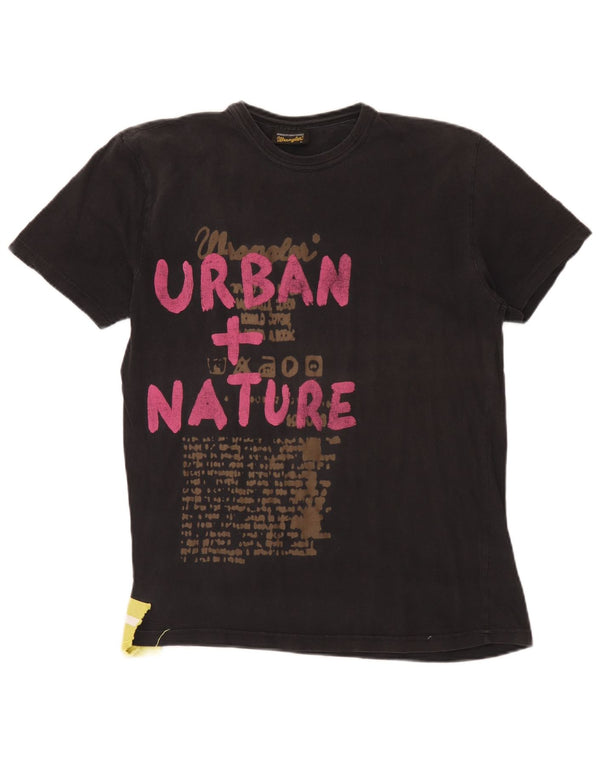 Wrangler T-shirt graphique pour homme en coton noir Taille L