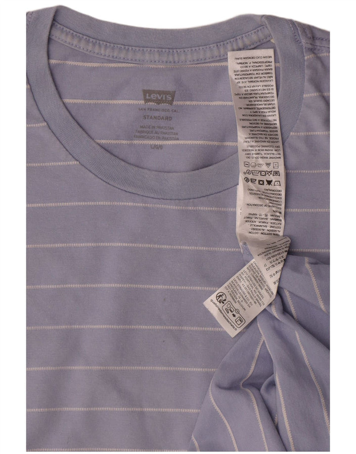 Levi's Tee-Shirt Standard Homme Bleu Large Coton Rayé