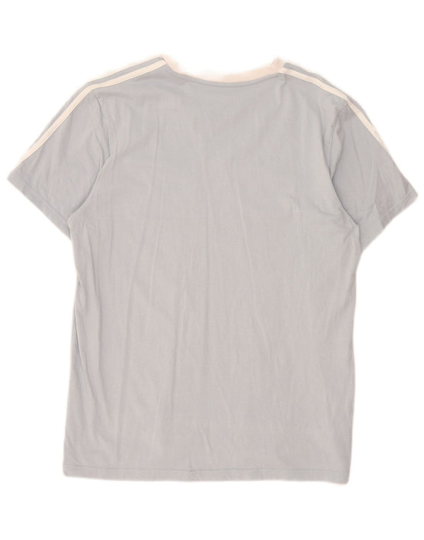 Adidas T-Shirt Femme Top UK 16/18 Grand Bleu Coton
