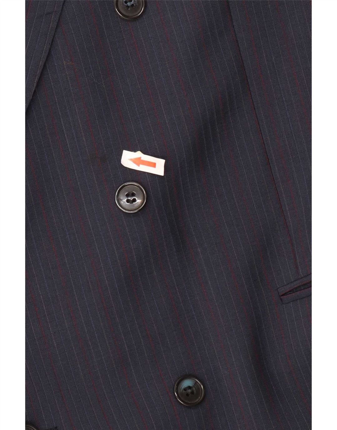 Monti Veste Blazer Croisée Homme IT 56 3XL Laine Rayée Bleu Marine