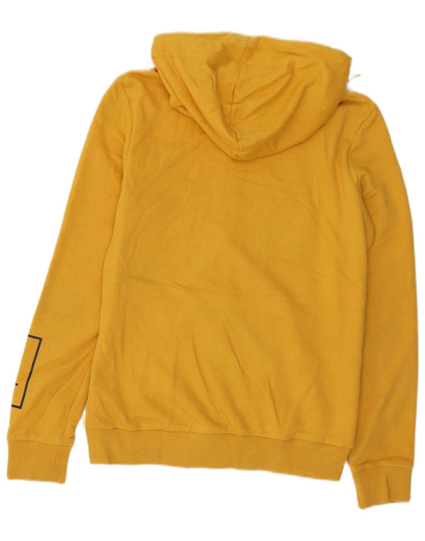 Puma Pull à capuche Graphic Zip homme petit jaune coton